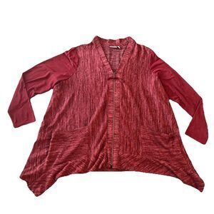 Logo Lori Goldstein Women’s Too‎ 1X Lagenlook Mixed Media Asymmetric